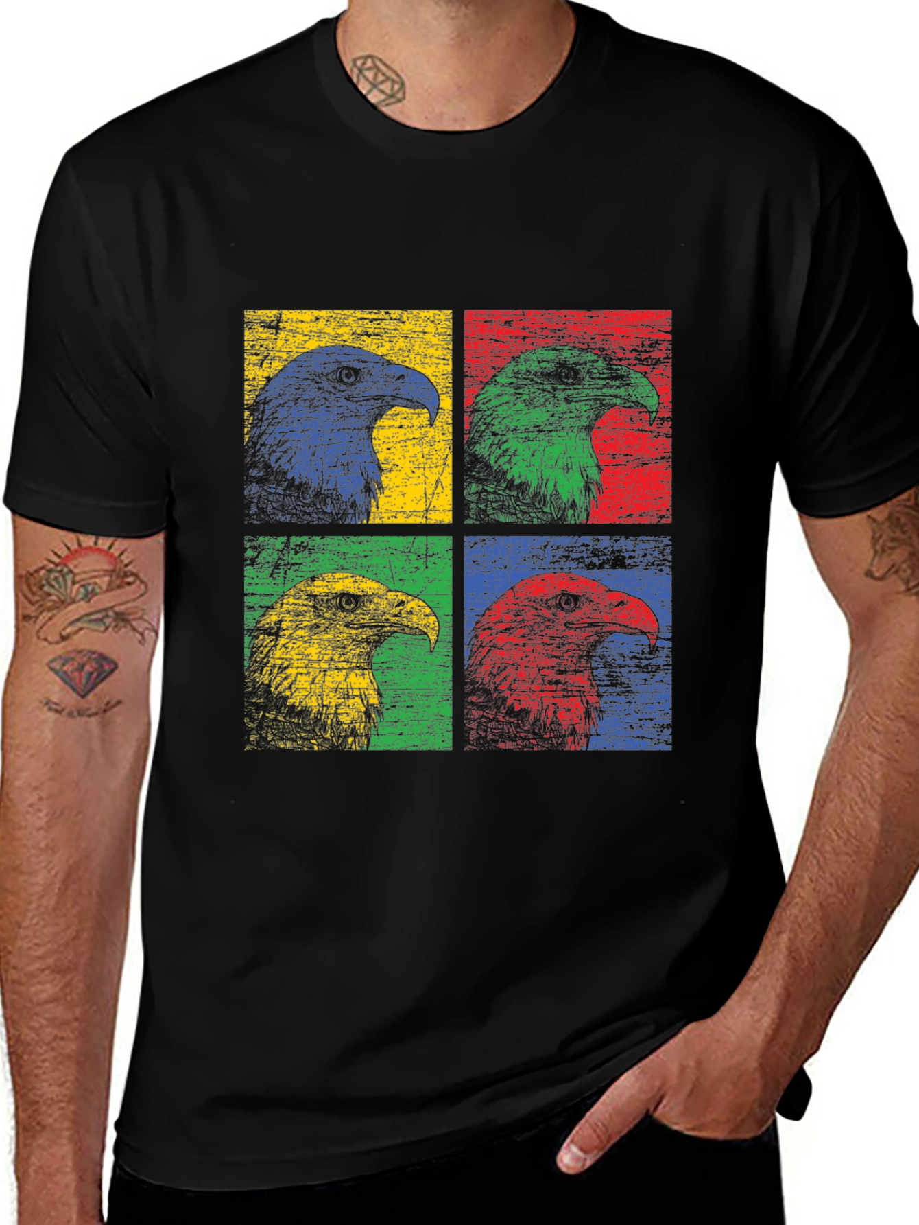 Variant 8 of Retro Eagle Pop Art Graphic T-Shirt