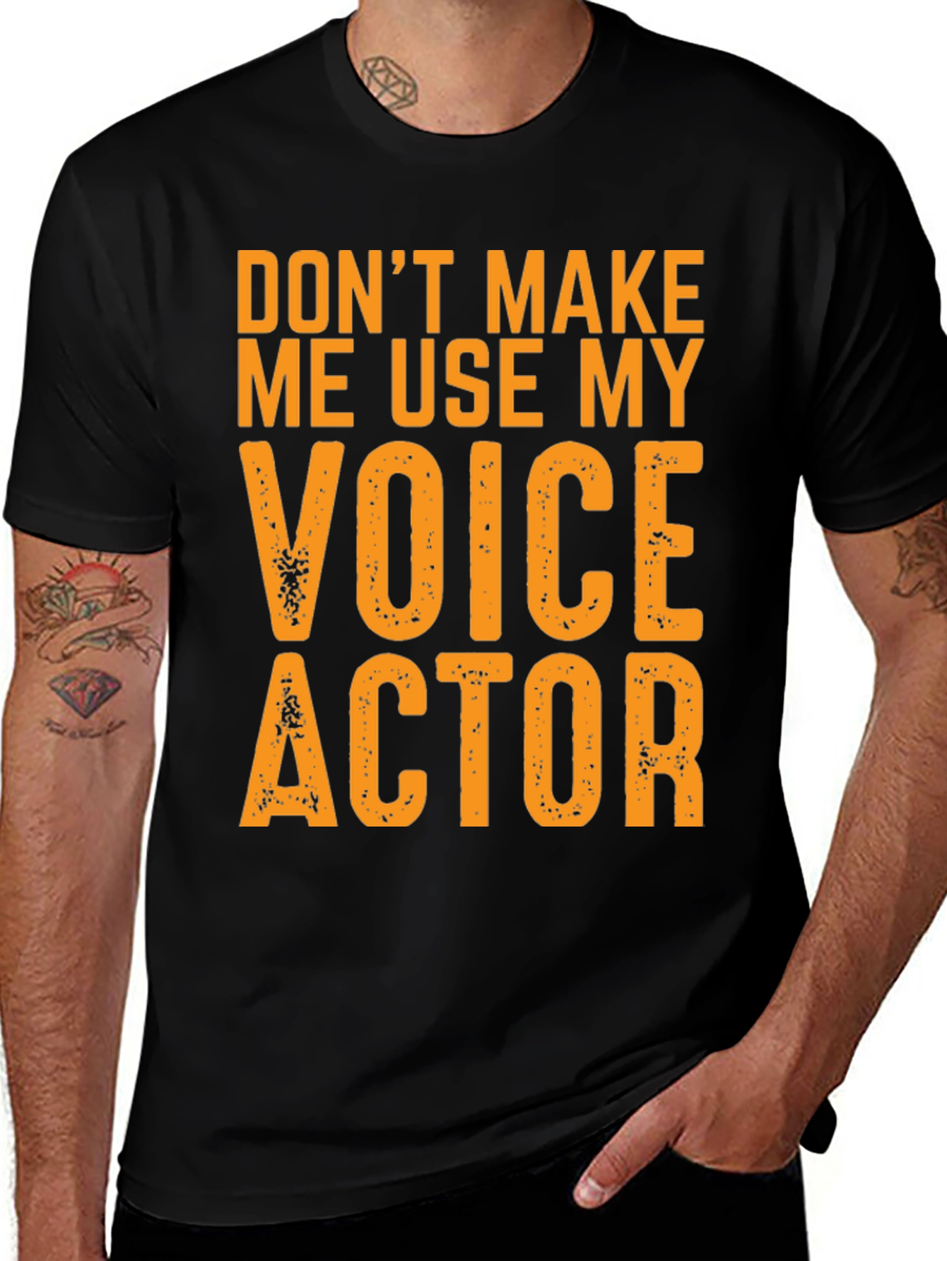 Variant 14 of Voice Actor T-Shirt - Don't Make Me Use My Voice