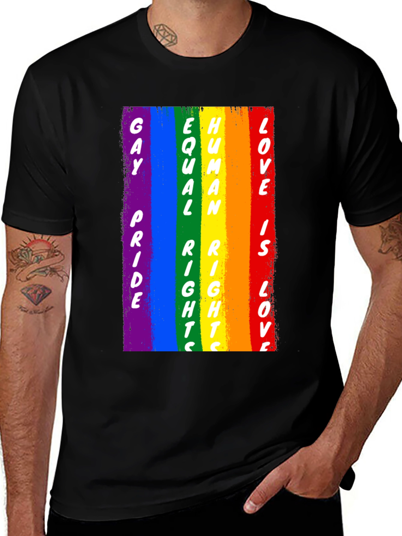 Gay Pride Human Rights Love Rainbow T-Shirt