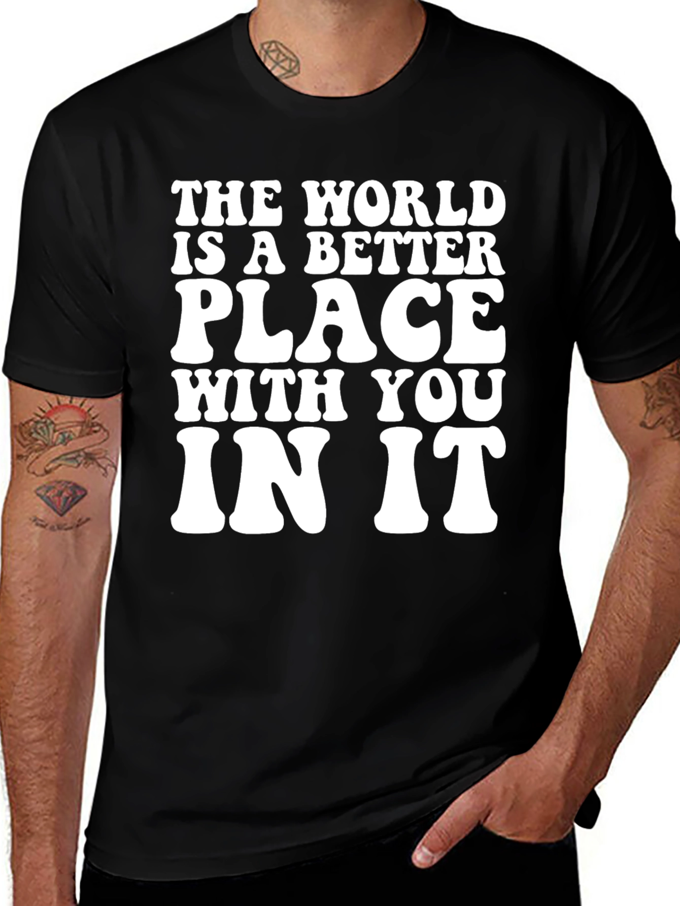 Variant 3 of Inspirational Graphic Tee - The World Is A Better Place