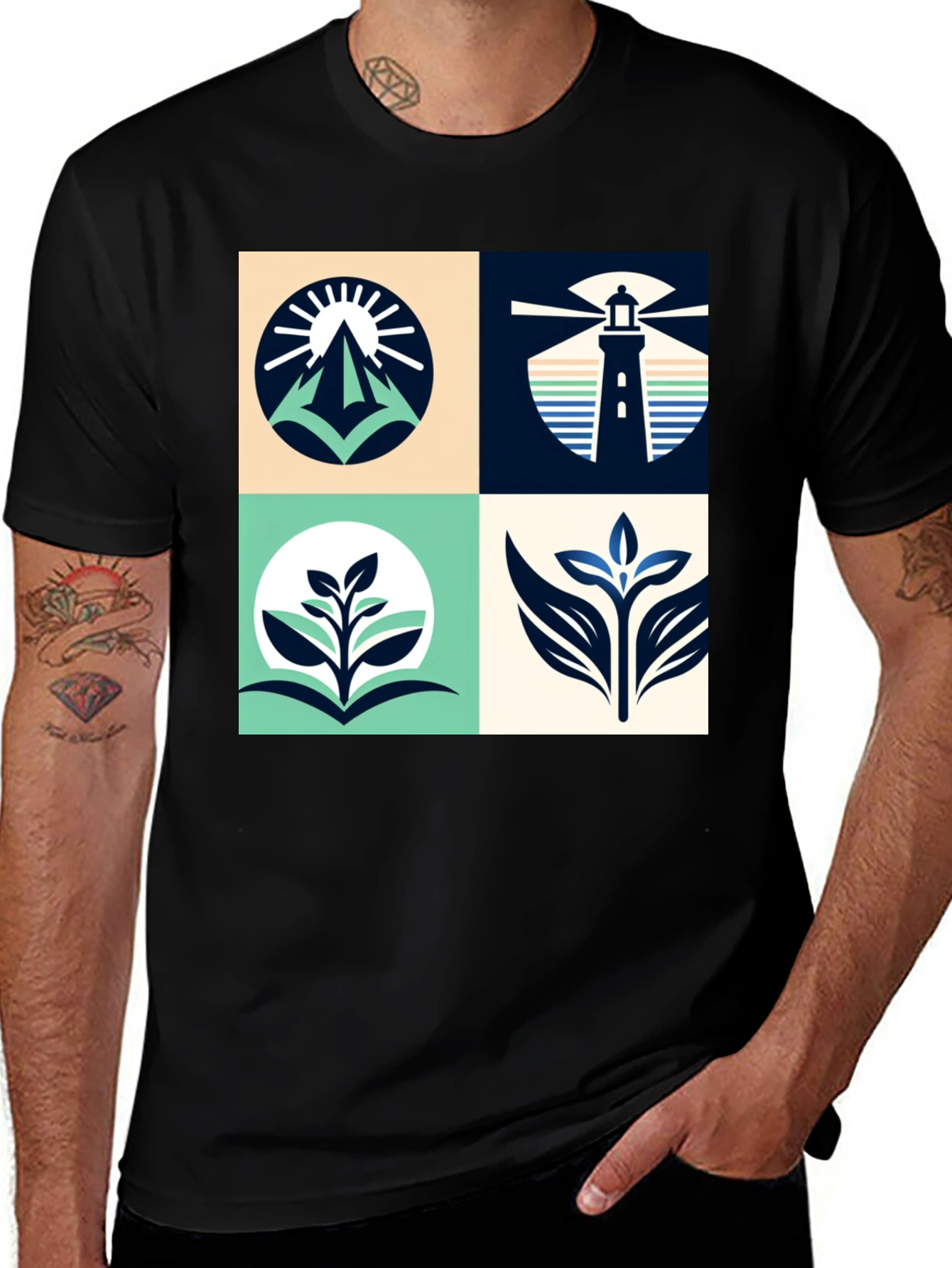 Variant 22 of Nature Inspired Graphic Tee - Modern Design