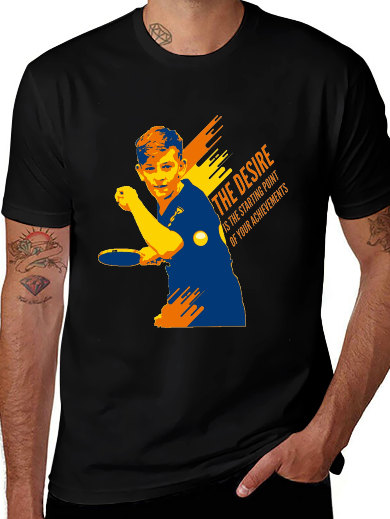 Variant 28 of Table Tennis Player Graphic T-Shirt