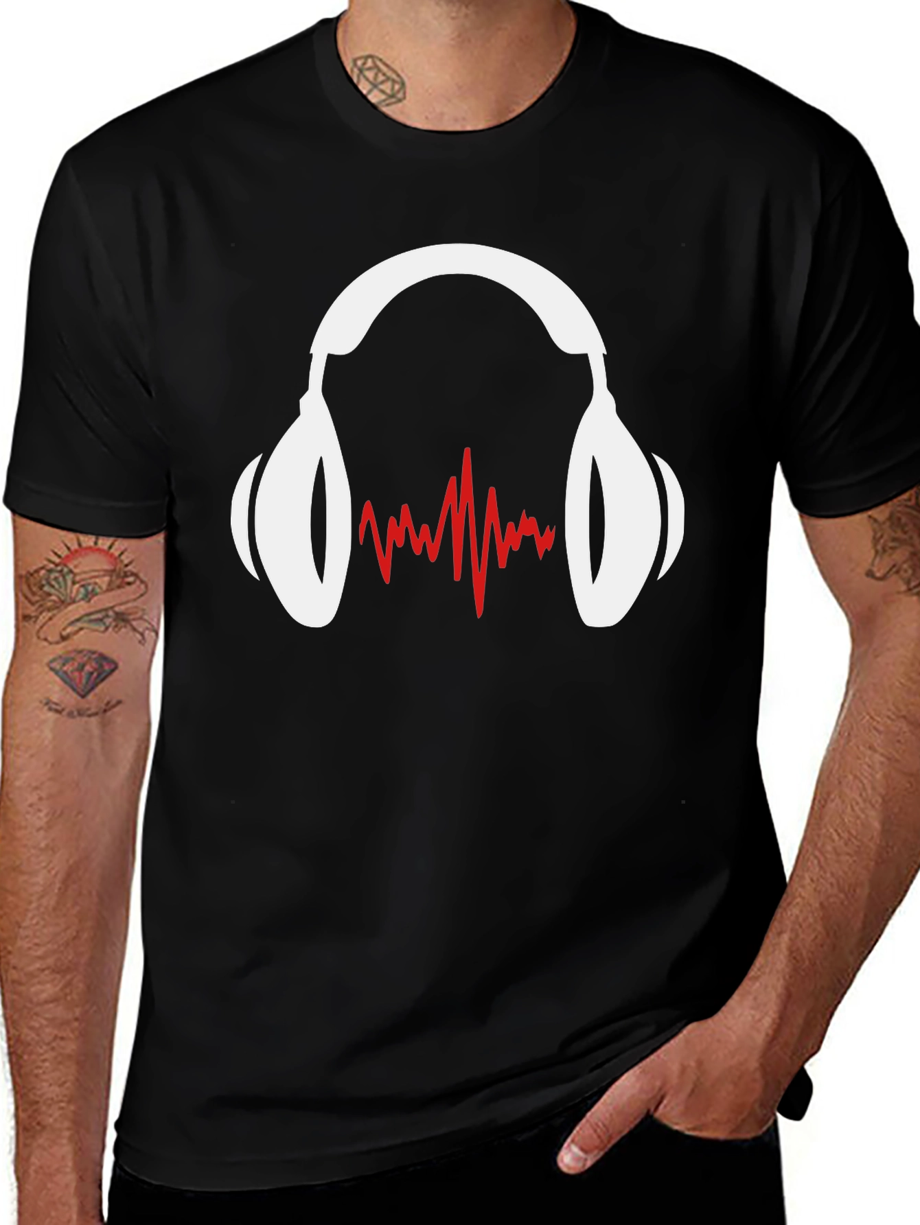 Variant 4 of Headphones & Waves Graphic T-Shirt