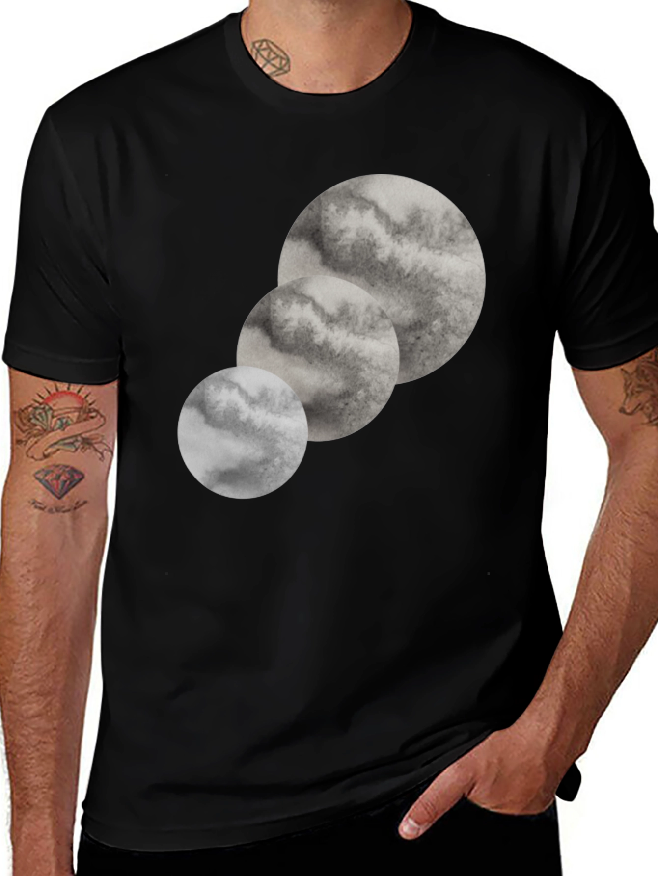 Variant 4 of Abstract Lunar Phase T-Shirt
