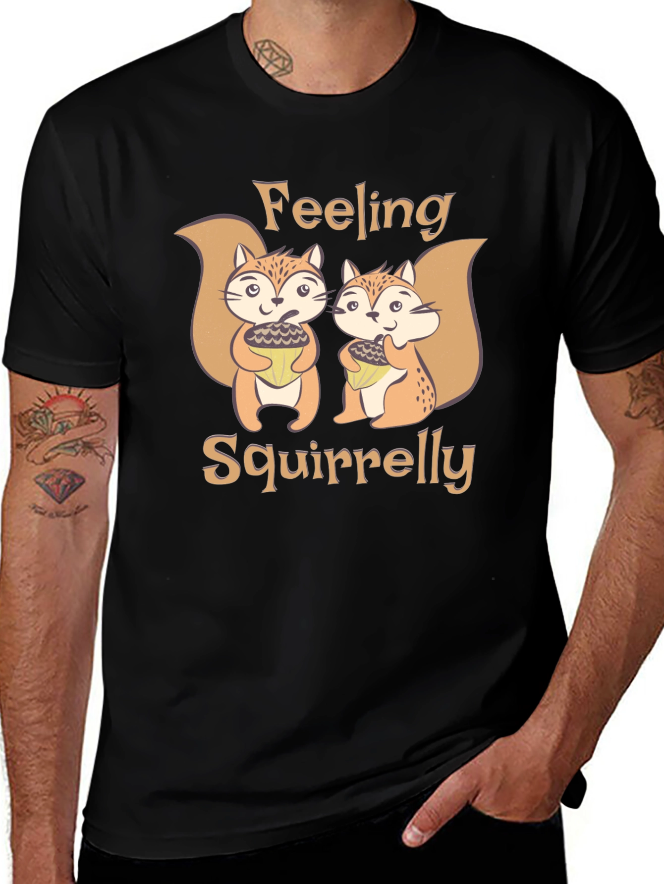 Variant 10 of Feeling Squirrelly Graphic T-Shirt - Fun Novelty Tee