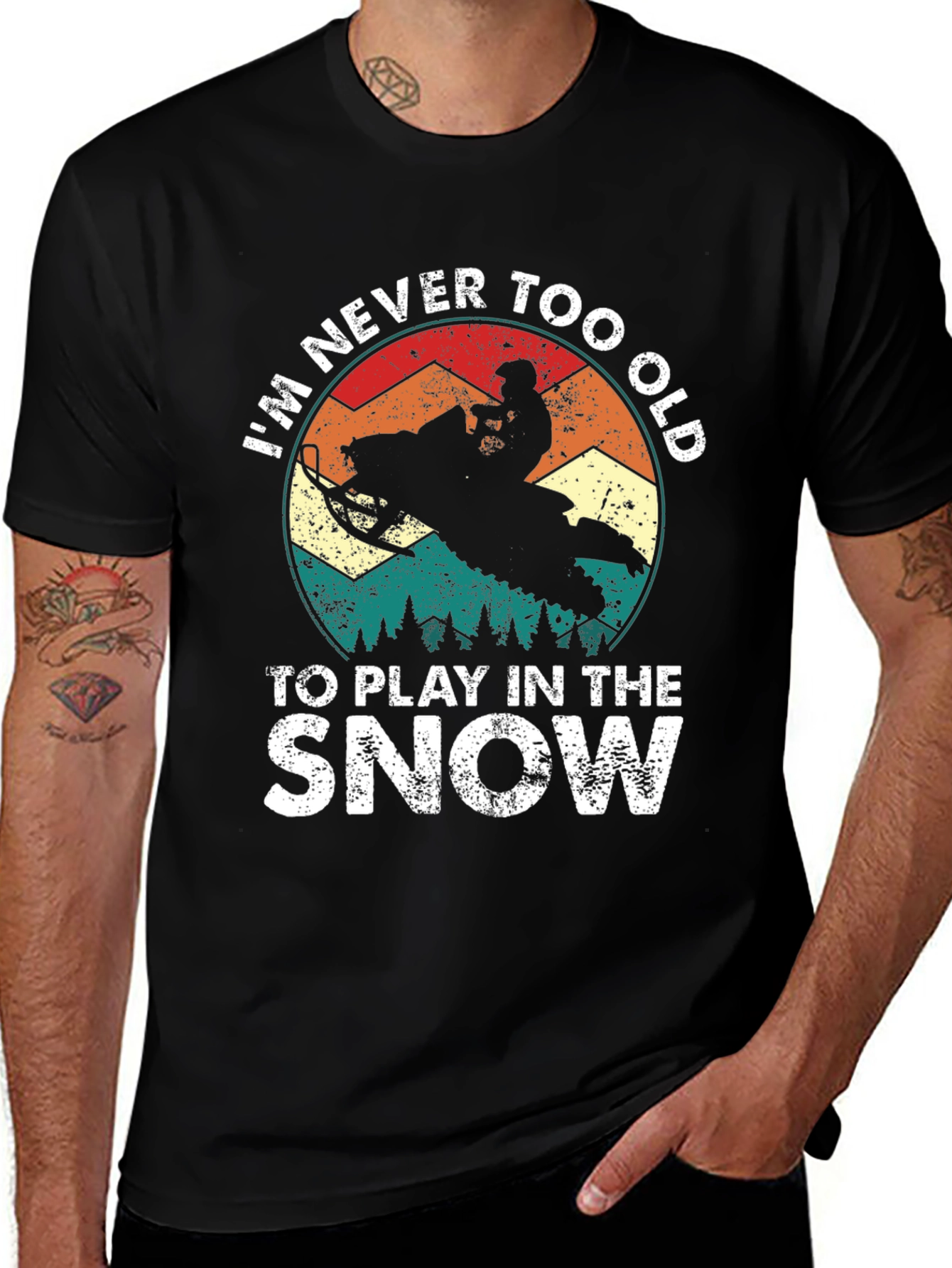 Variant 24 of I'm Never Too Old Snowmobiling T-Shirt