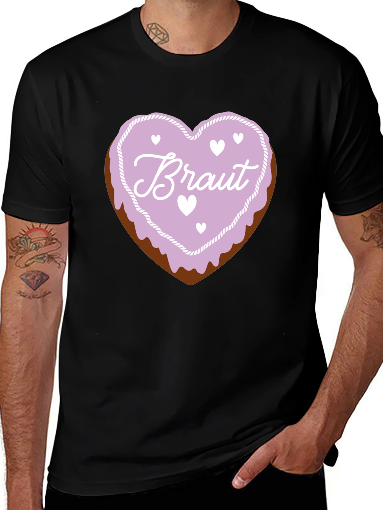 Variant 21 of Bride to Be Black T-Shirt Sweetheart Candy
