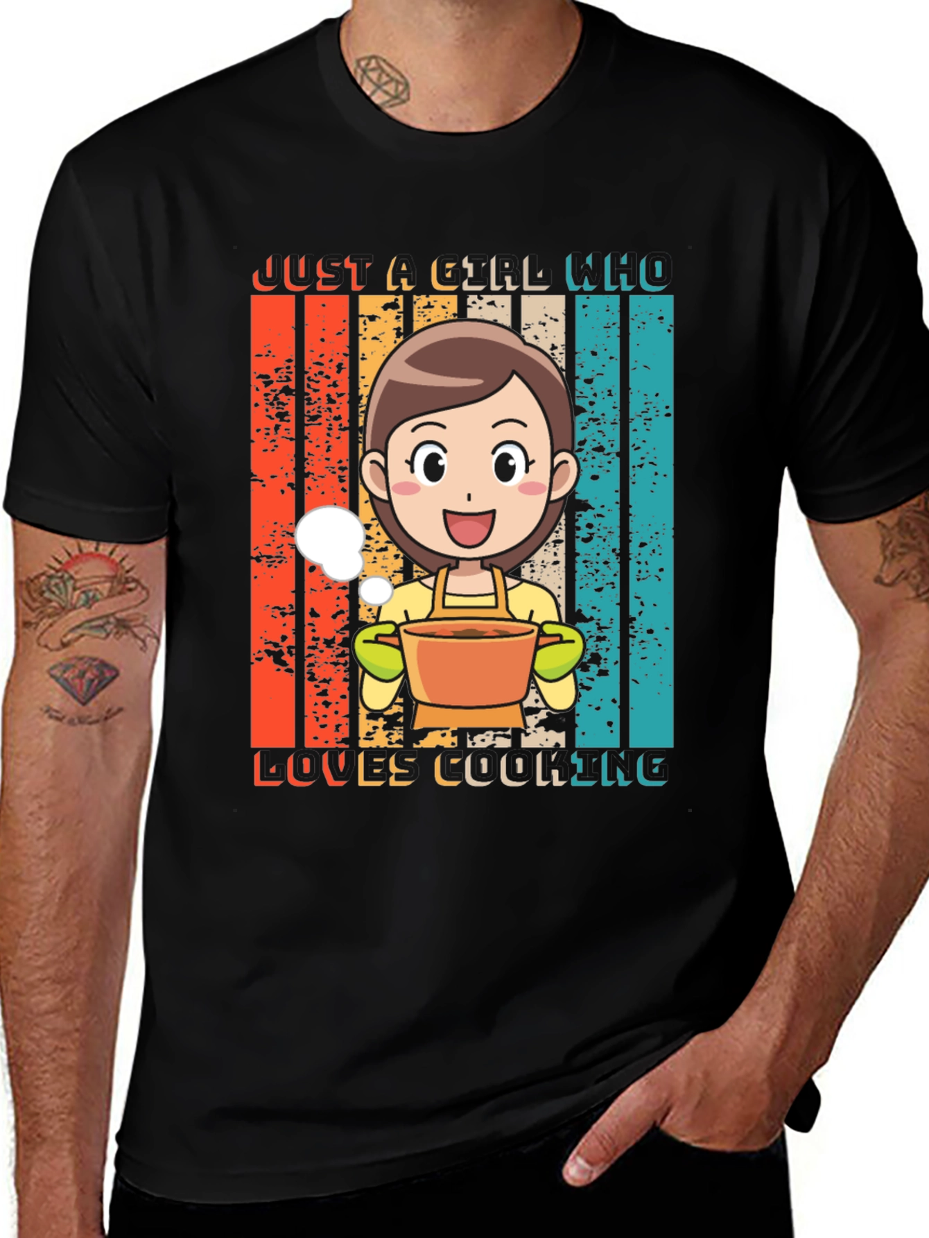 Variant 13 of Just A Girl Who Loves Cooking Graphic T-Shirt
