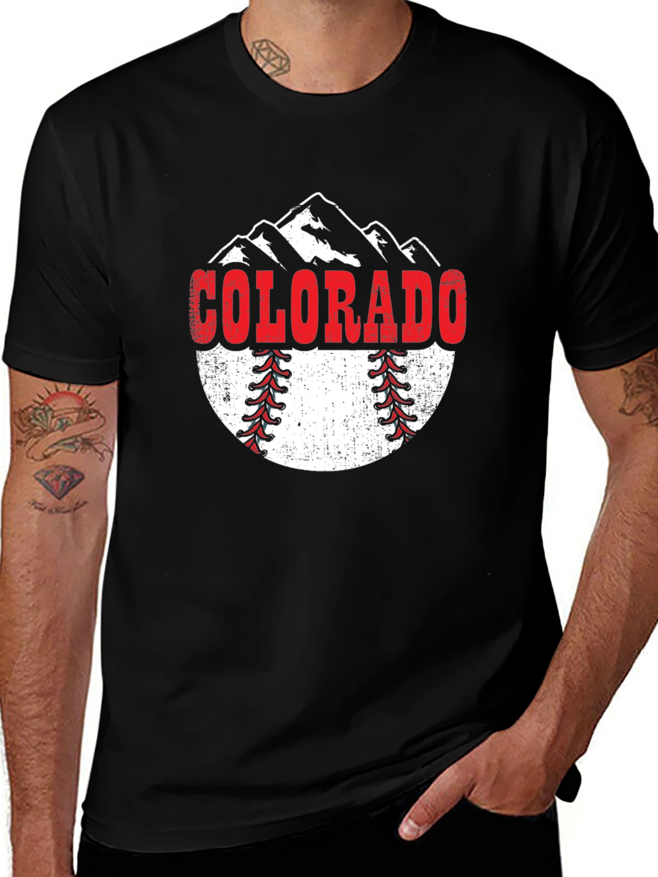 Variant 8 of Colorado Baseball Graphic T-Shirt