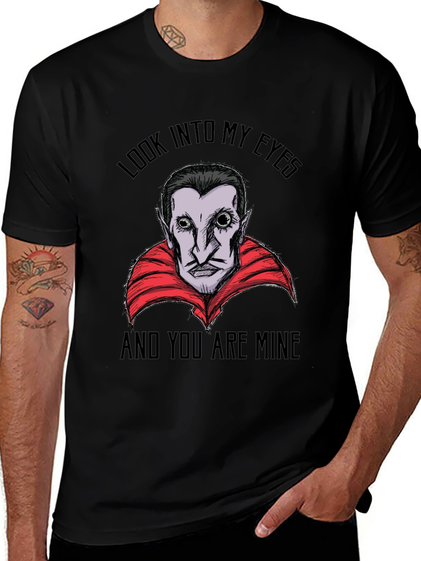 Variant 20 of Vampire Graphic T-Shirt - Look Into My Eyes Tee