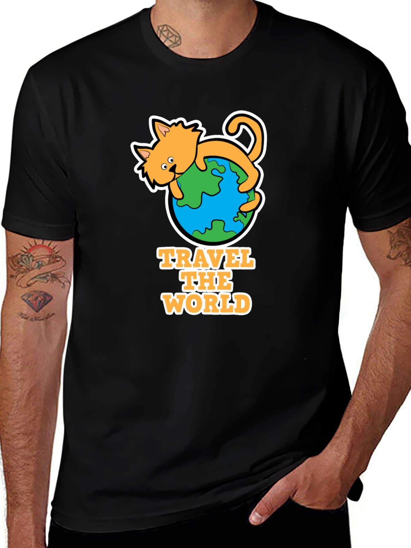 Travel the World Cat T-Shirt - Adventure Tee