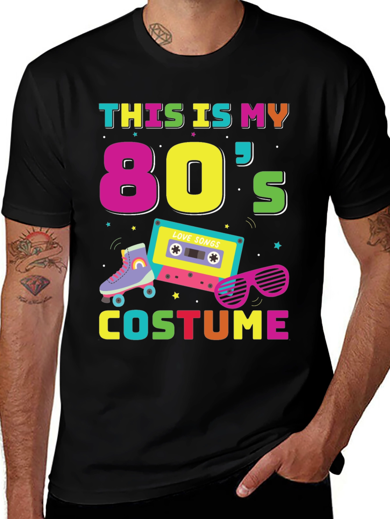 Variant 5 of 80's Costume T-Shirt - Retro Party Style