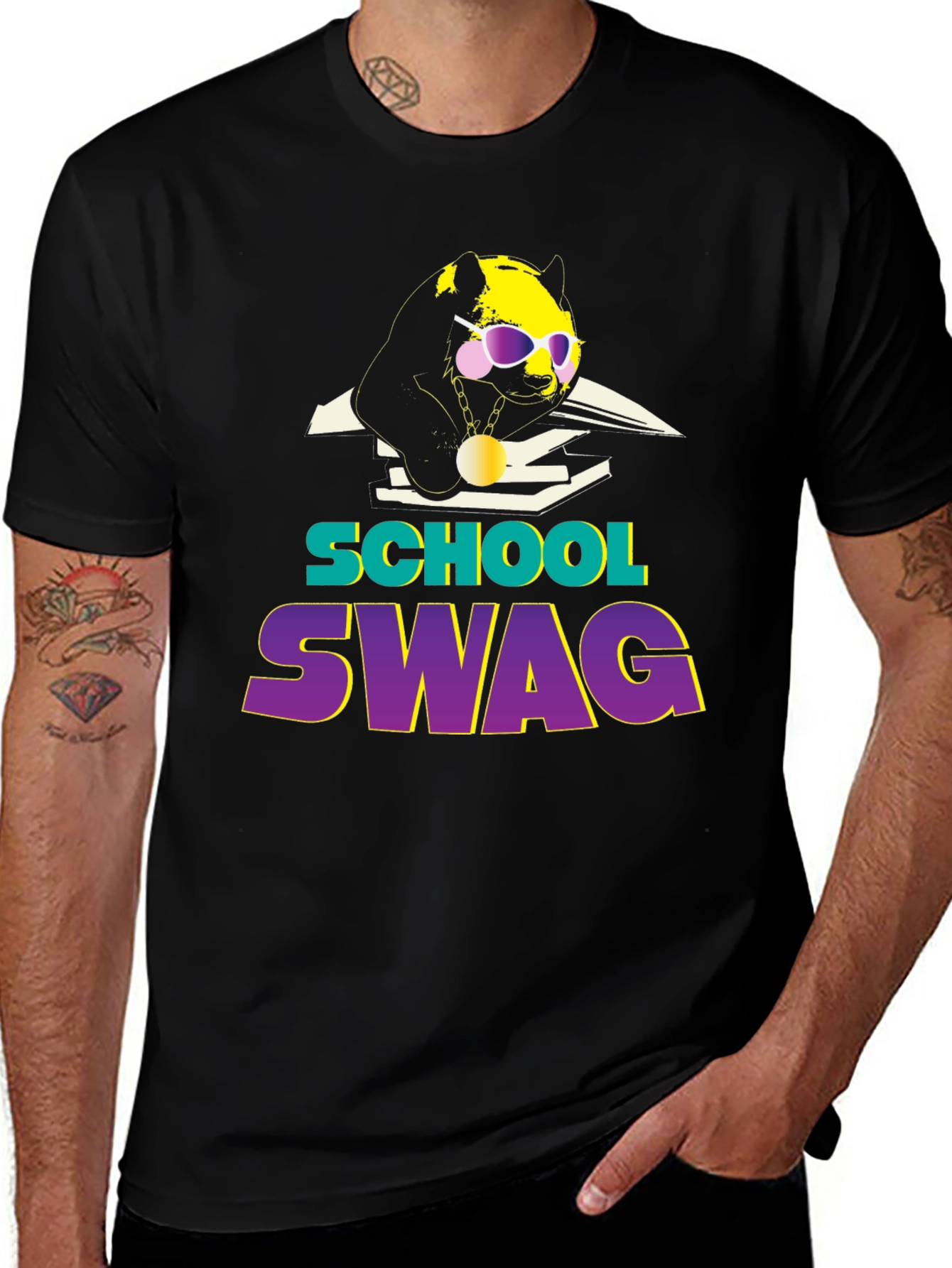 Variant 23 of School Swag Graphic Tee - Panda with Style