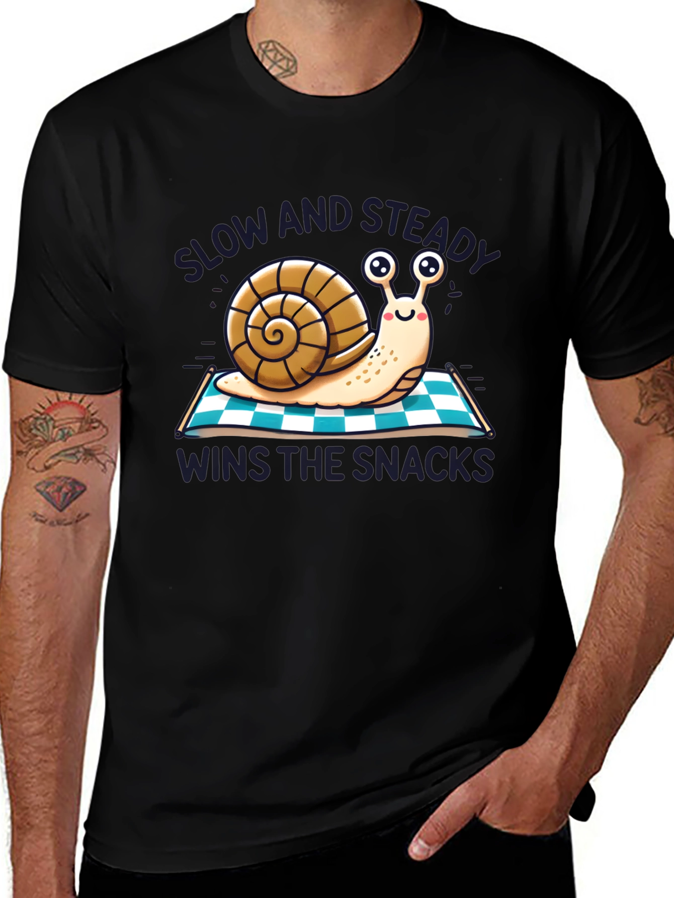 Variant 4 of Slow & Steady Wins the Snacks T-Shirt