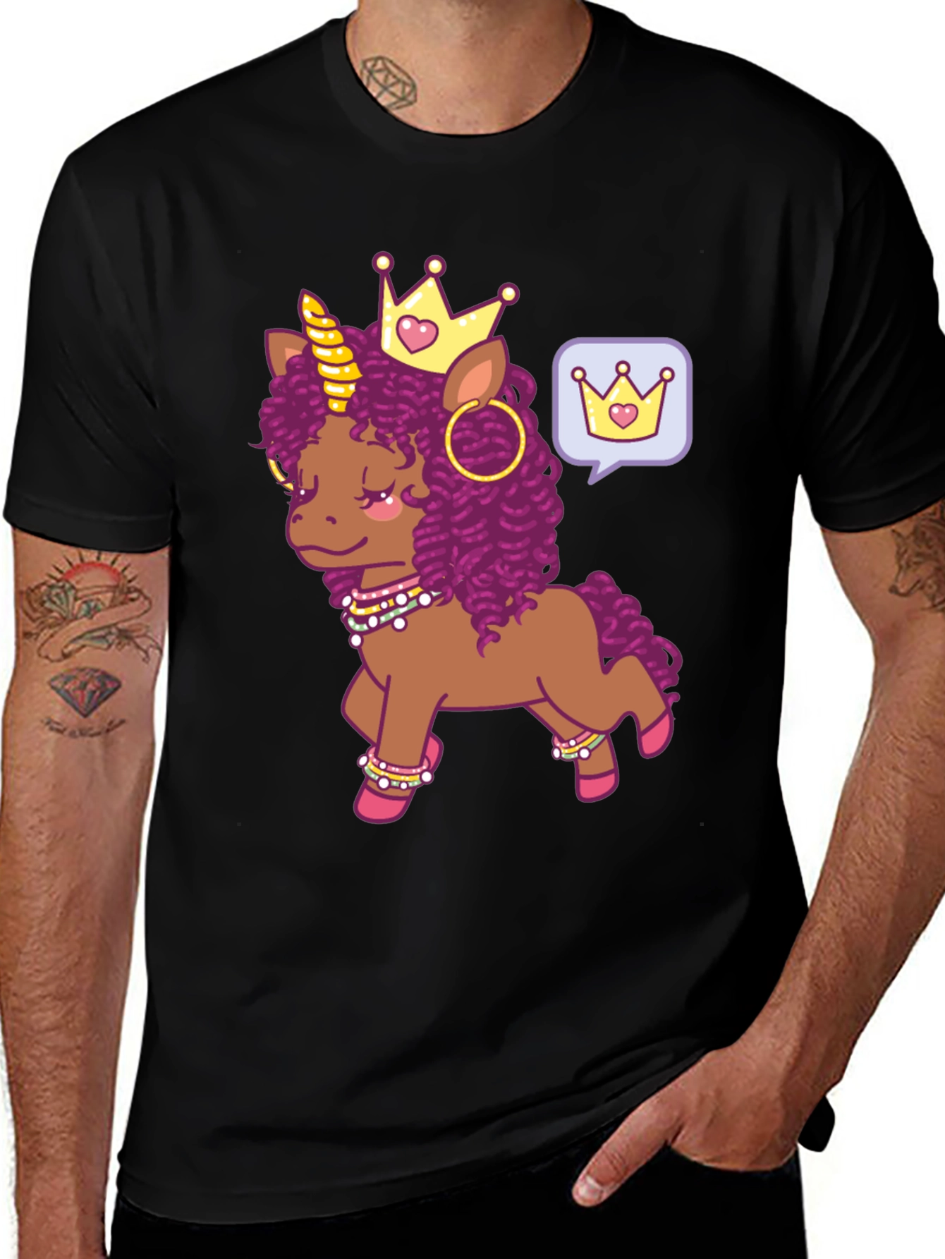 Variant 27 of Unicorn Queen T-Shirt - Fun Cartoon Graphic Tee