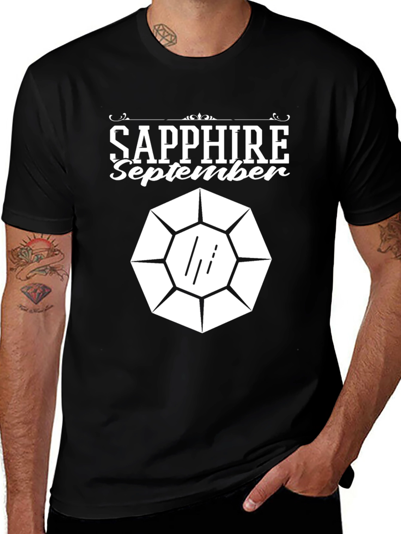 Sapphire September Birthday Gemstone T-Shirt