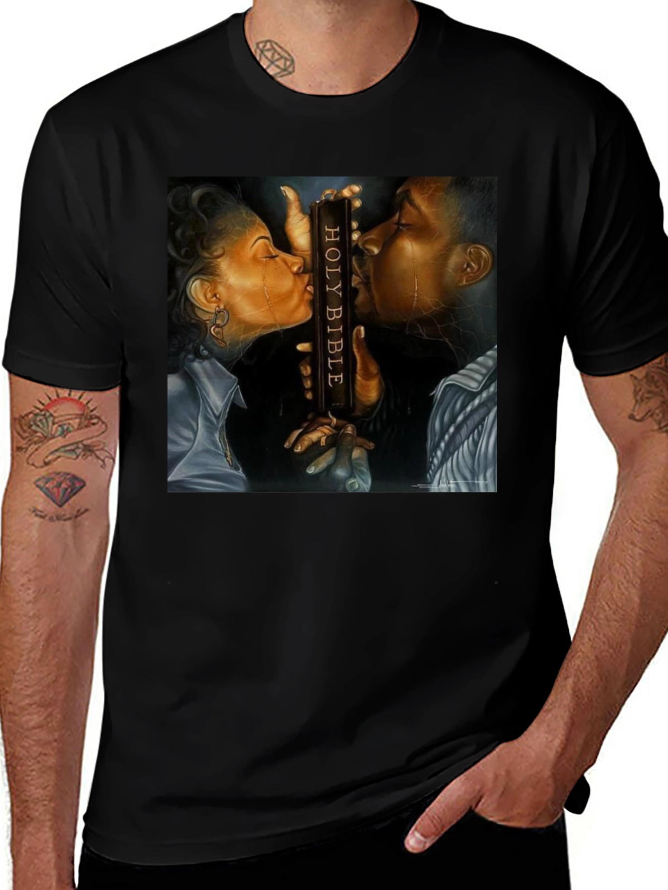 Variant 3 of Holy Bible Kiss T-Shirt - Faith & Love