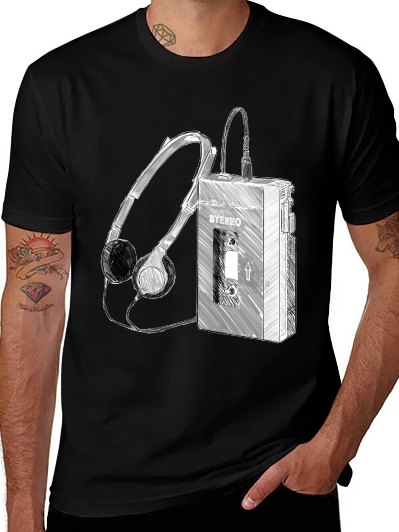 Retro Walkman T-Shirt - Vintage Cassette Player Tee