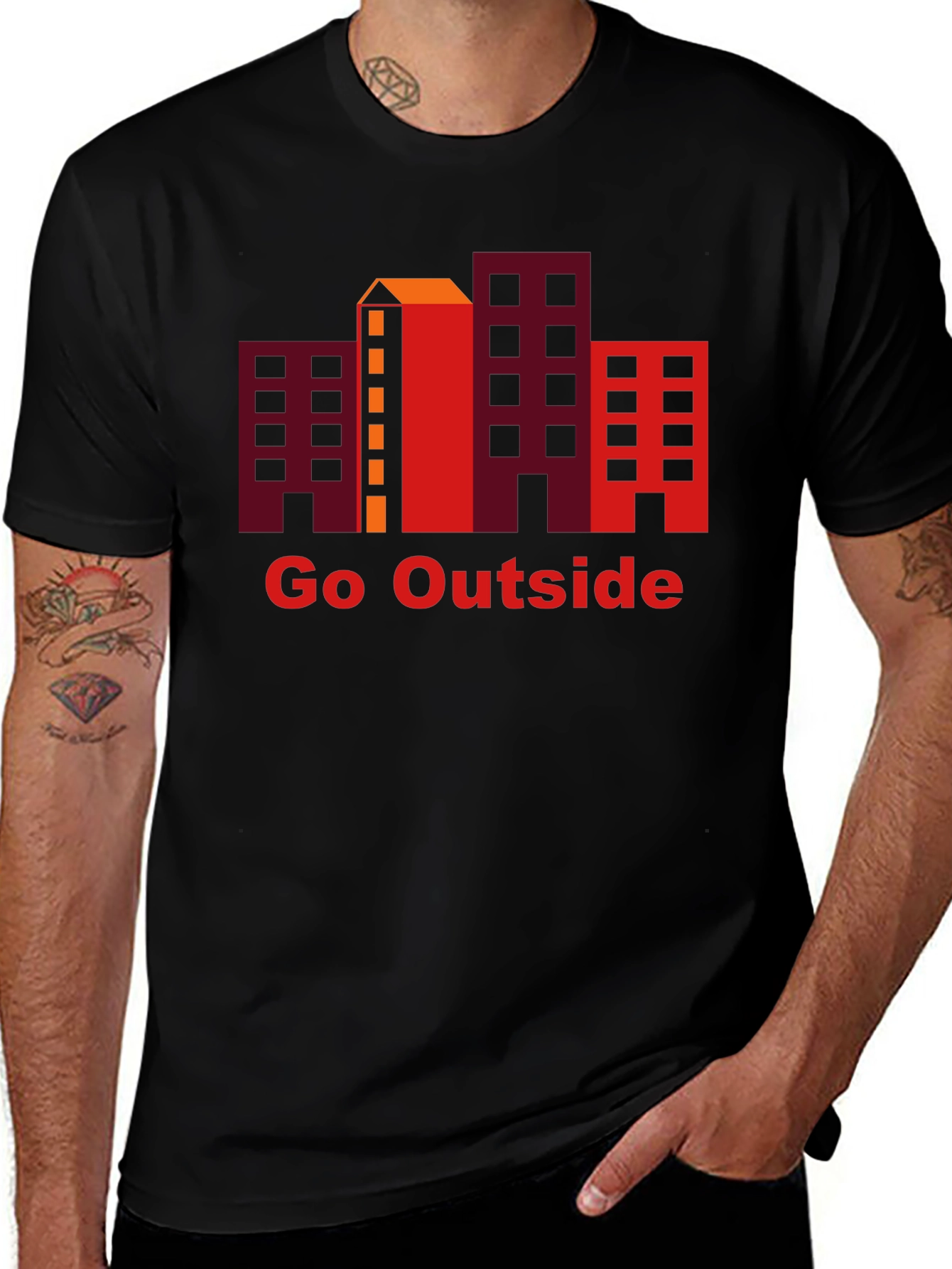 Variant 22 of Go Outside Graphic Tee - Urban Adventure Shirt