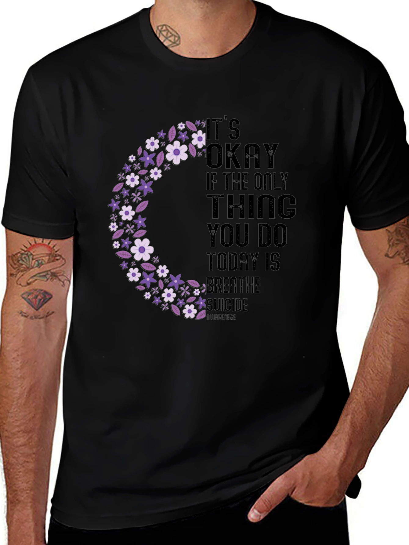 Variant 2 of It's Okay T-Shirt Suicide Awareness