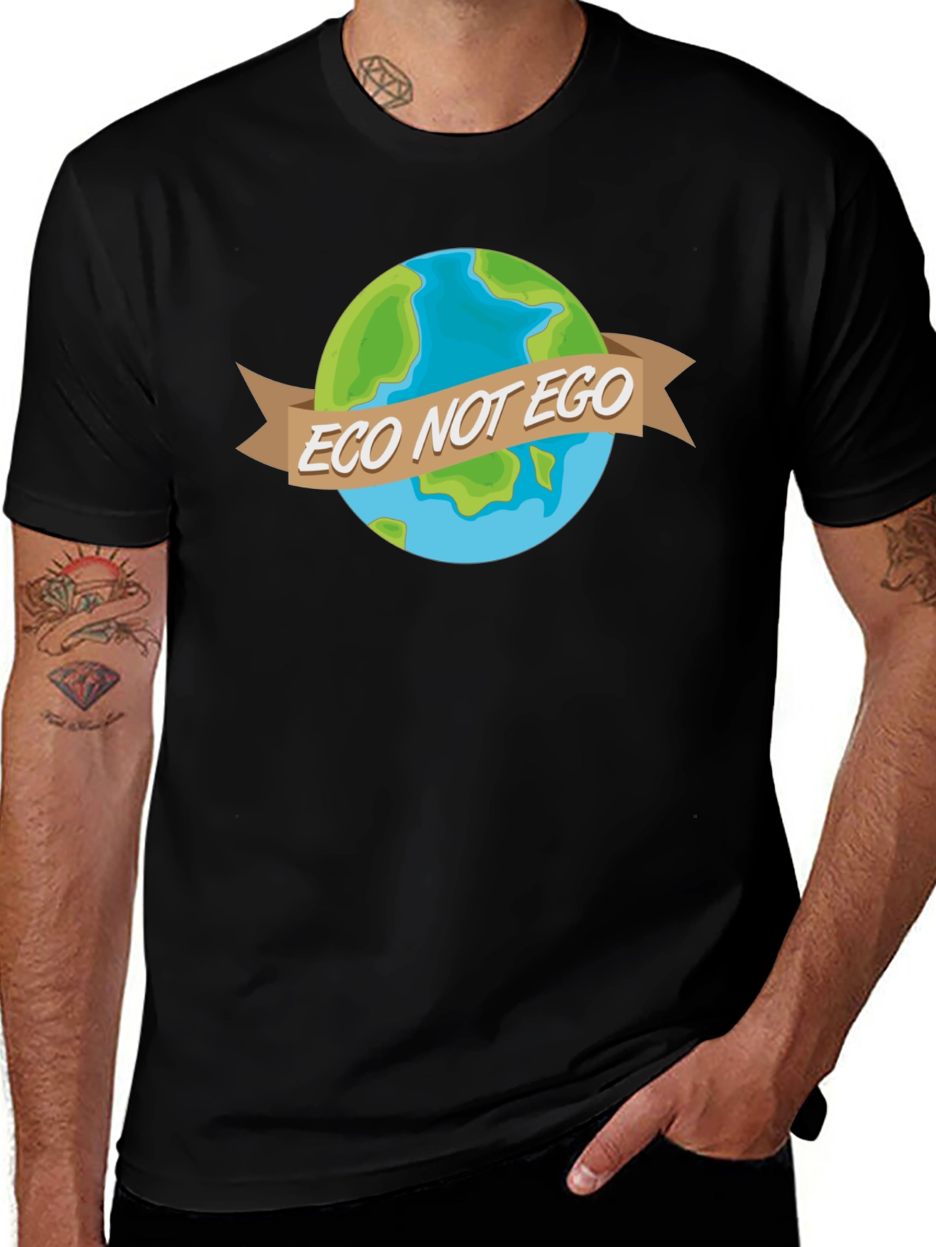 Variant 7 of Eco Not Ego Earth Graphic Tee