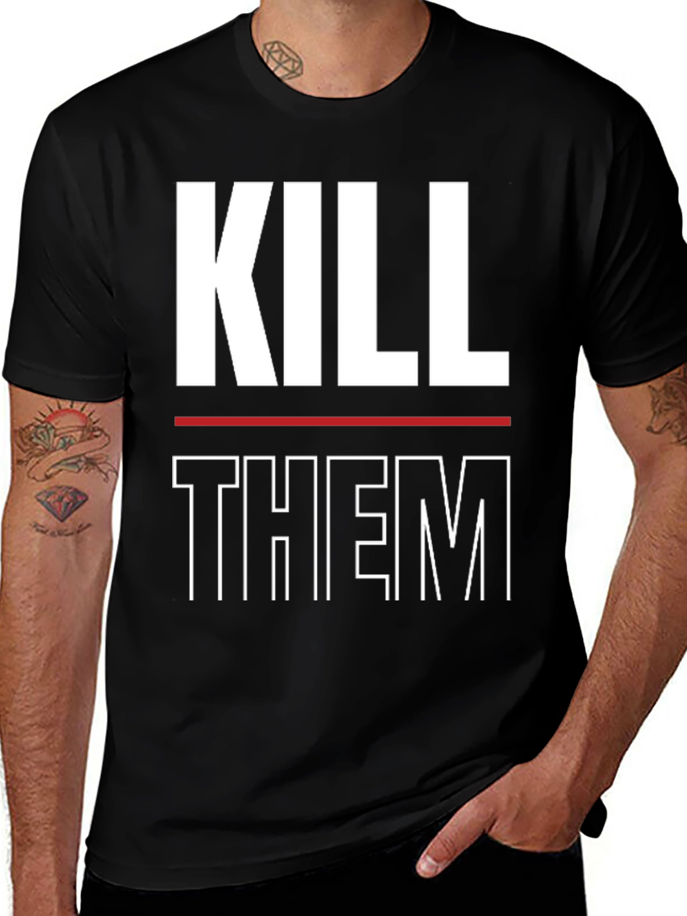 Variant 21 of Kill Them Graphic Print T-Shirt
