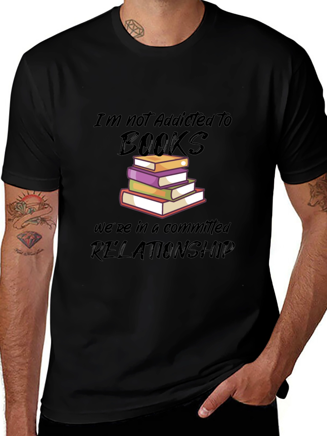 Variant 11 of Book Lover's Graphic Tee - Committed Relationship