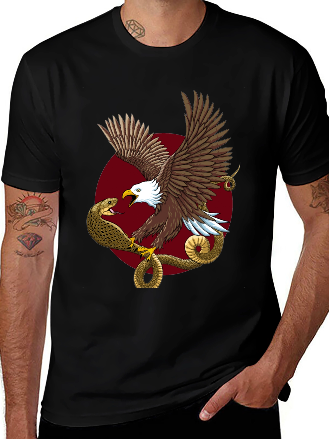 Variant 28 of Eagle vs Snake Graphic T-Shirt