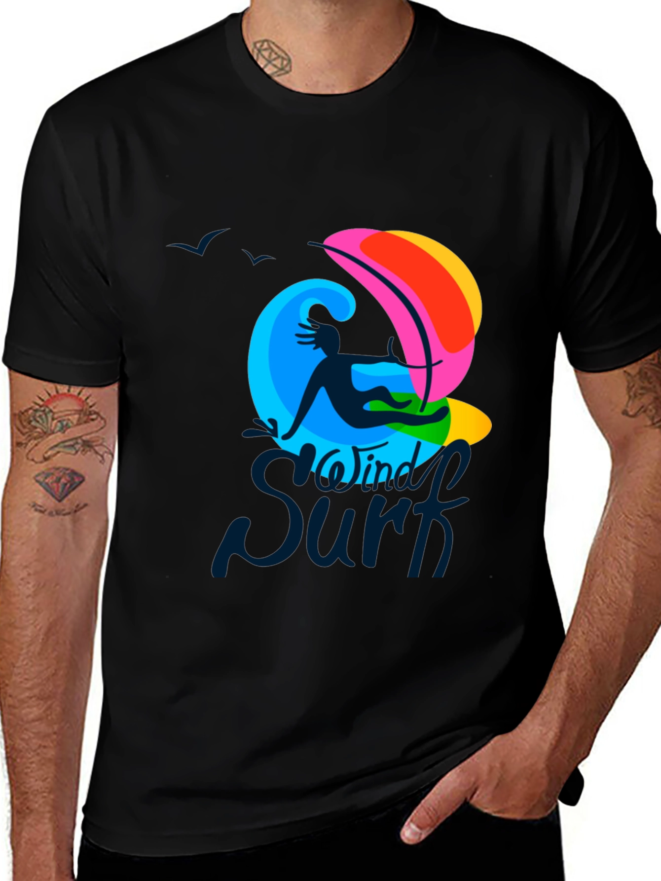 Windsurf Graphic Tee - Cool Water Sports Design
