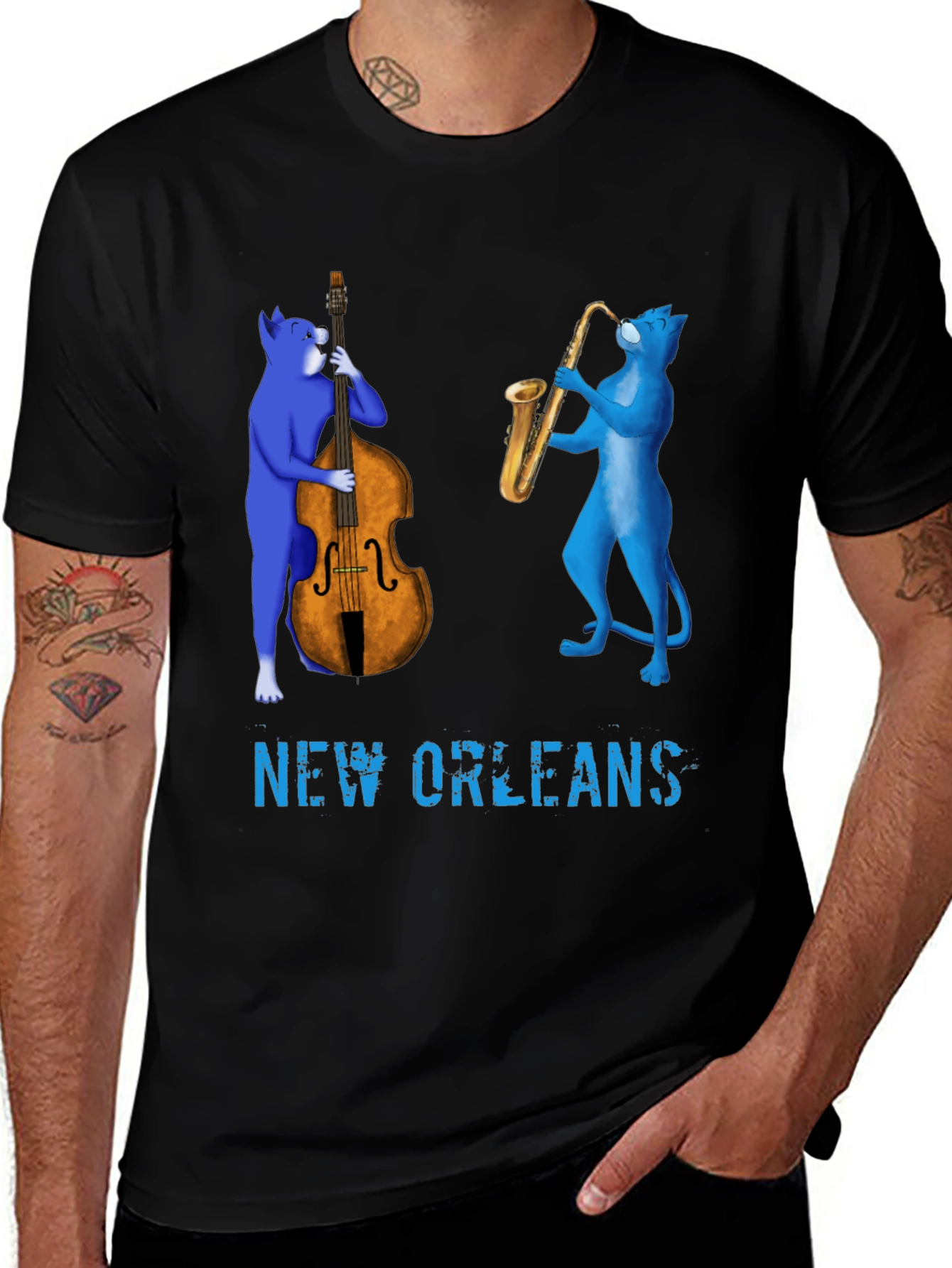 New Orleans Jazz Cat T-Shirt