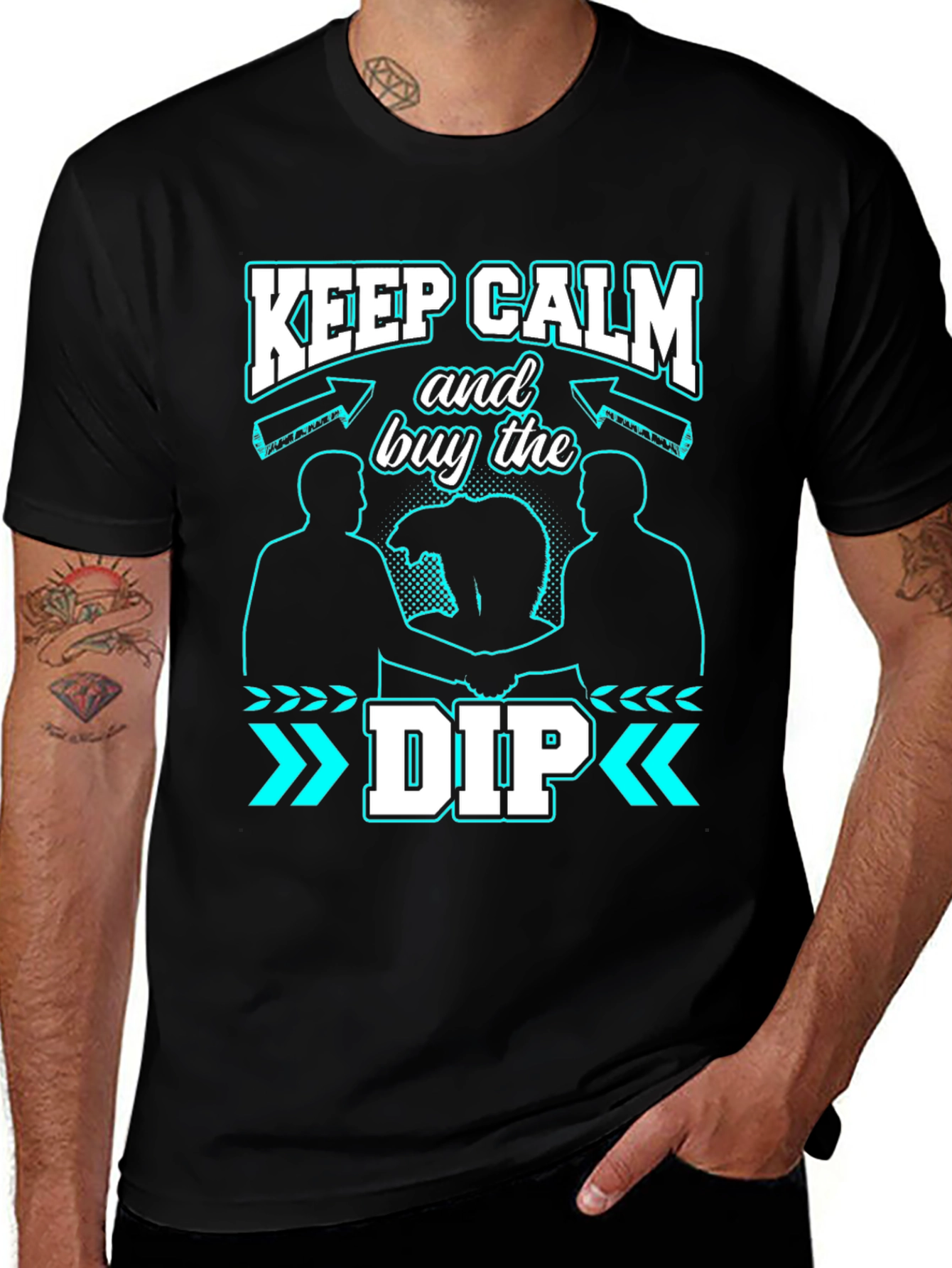 Variant 26 of Keep Calm Buy the Dip Graphic Tee