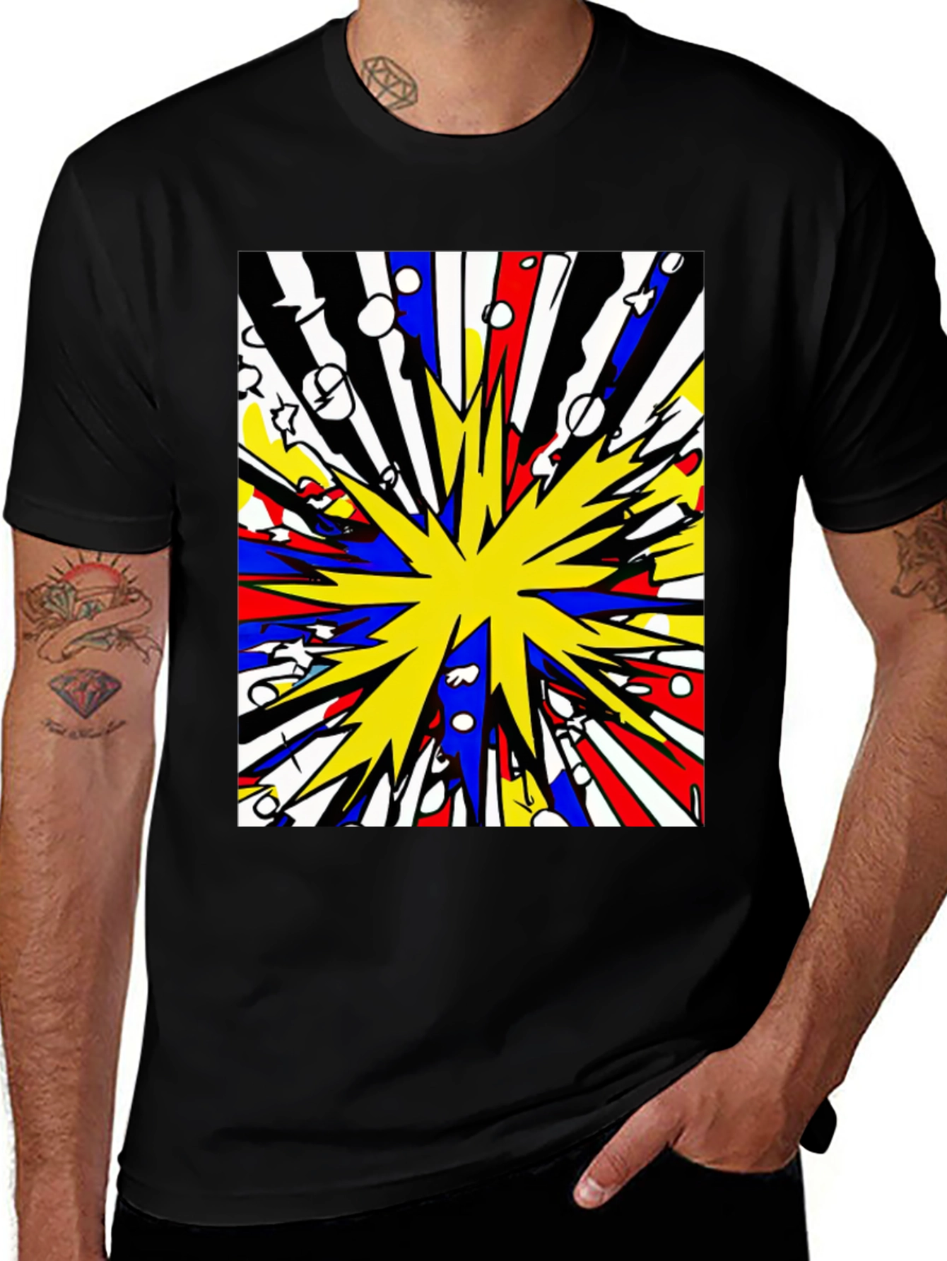 Pop Art Graphic Tee - Bold Burst Design