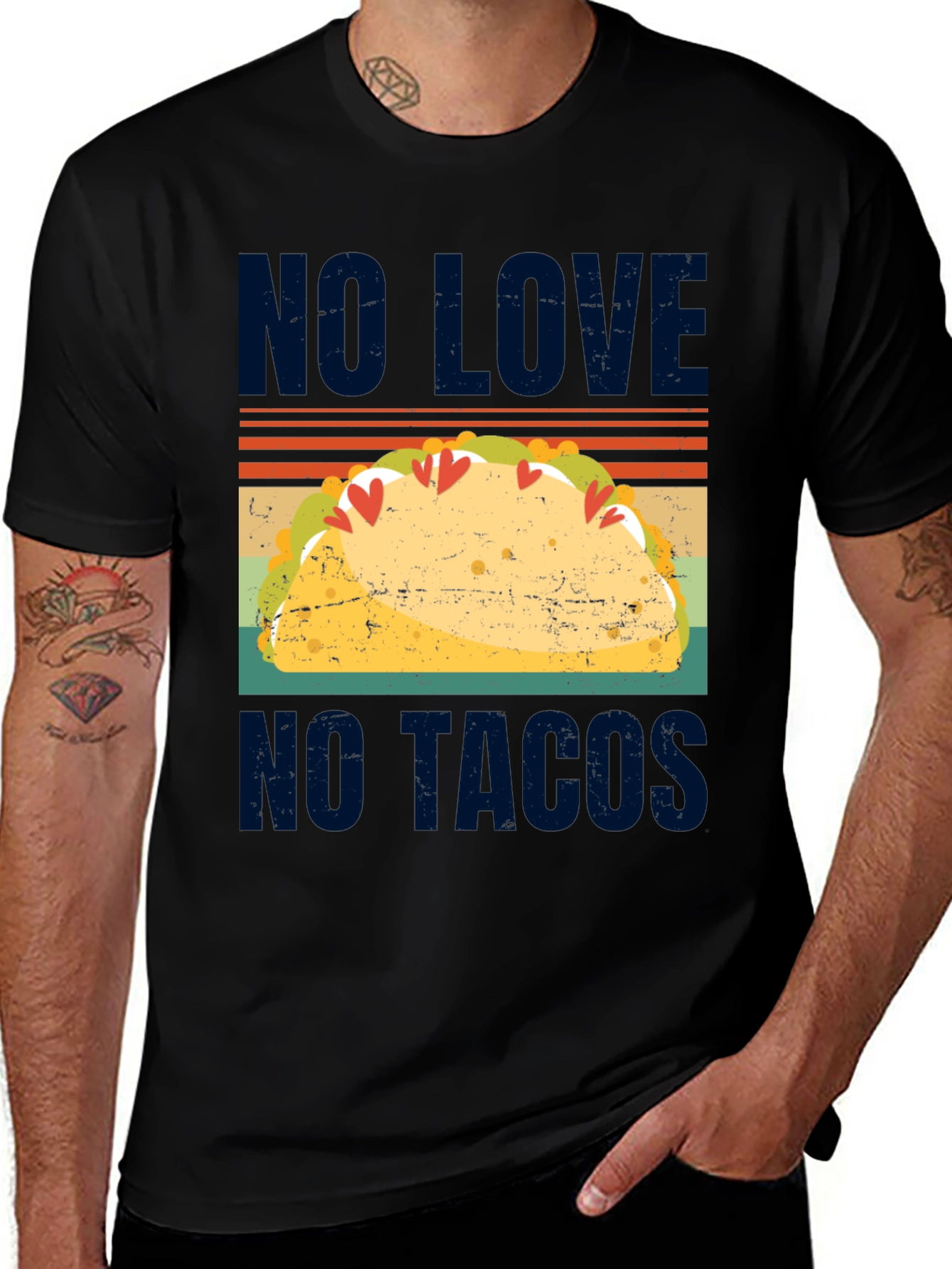 Variant 22 of No Love No Tacos Graphic Tee