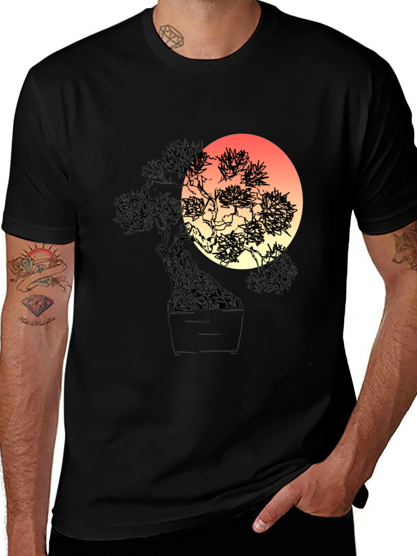 Variant 22 of Bonsai Tree Graphic Tee - Nature Inspired Style