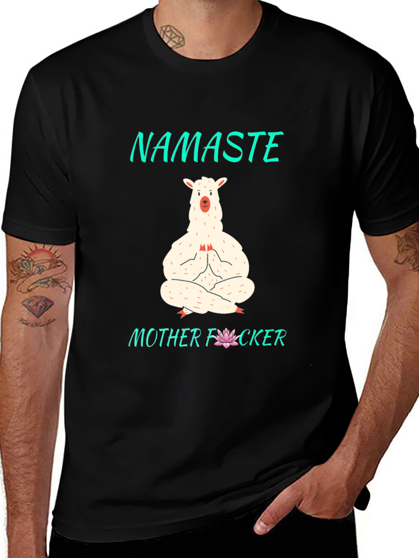 Variant 23 of Namaste Llama Graphic Tee