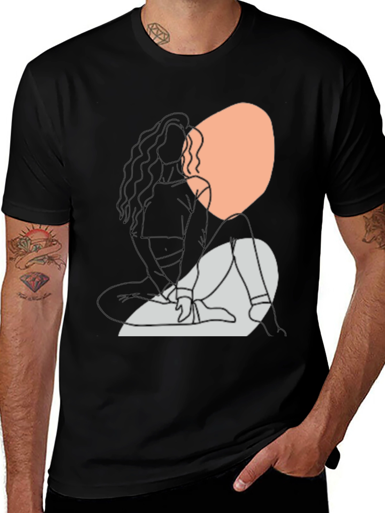 Variant 23 of Abstract Line Art Graphic Tee