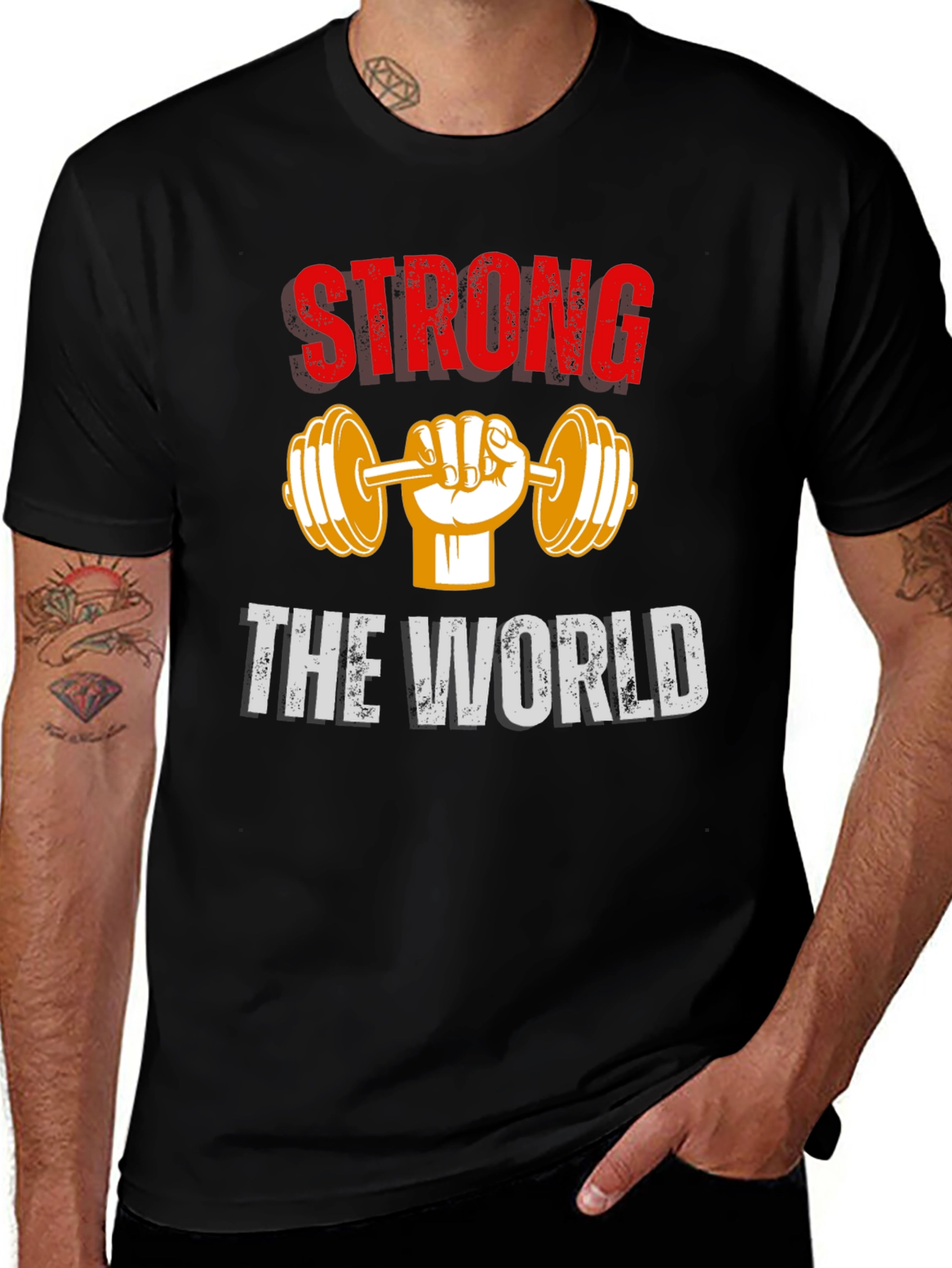 Variant 4 of Strong The World Gym T-Shirt