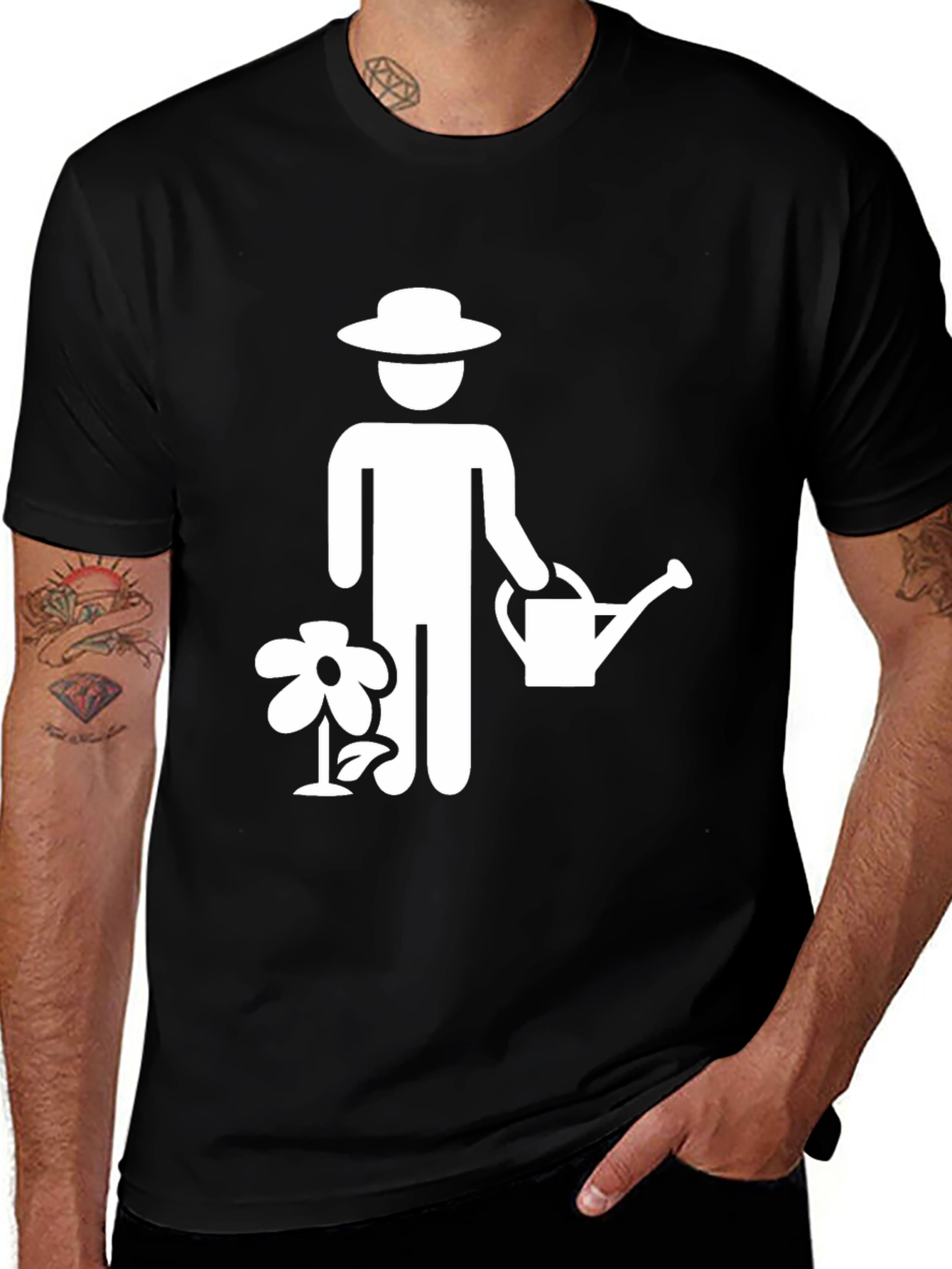 Variant 5 of Gardener Graphic Tee - Black Cotton T-Shirt