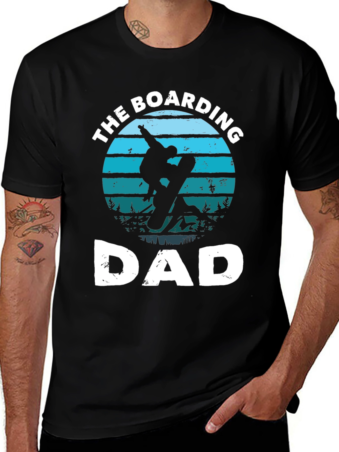 Boarding Dad T-Shirt - Snowboarder Father Tee
