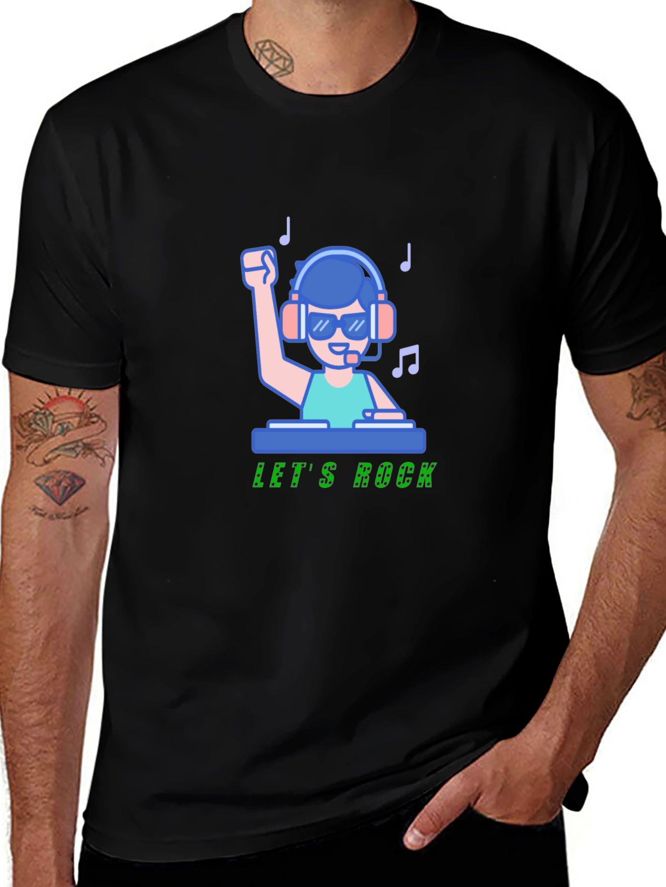 Variant 4 of DJ Let's Rock Graphic T-Shirt