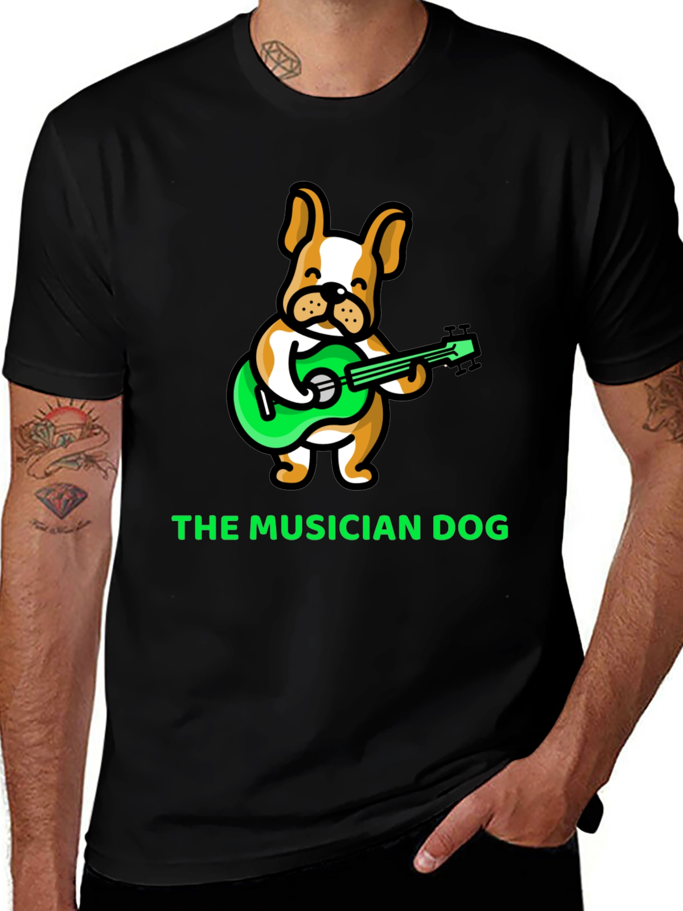 The Musician Dog T-Shirt: Cute Animal Design