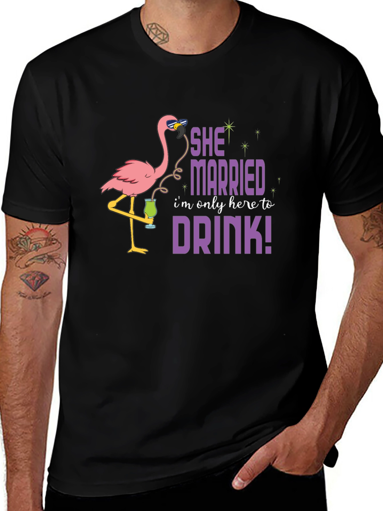She Married I'm Only Here to Drink T-Shirt