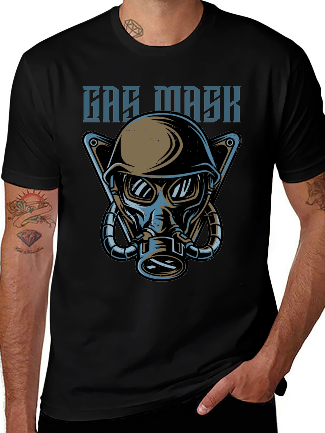 Variant 30 of Gas Mask Graphic Tee - Military Style T-Shirt