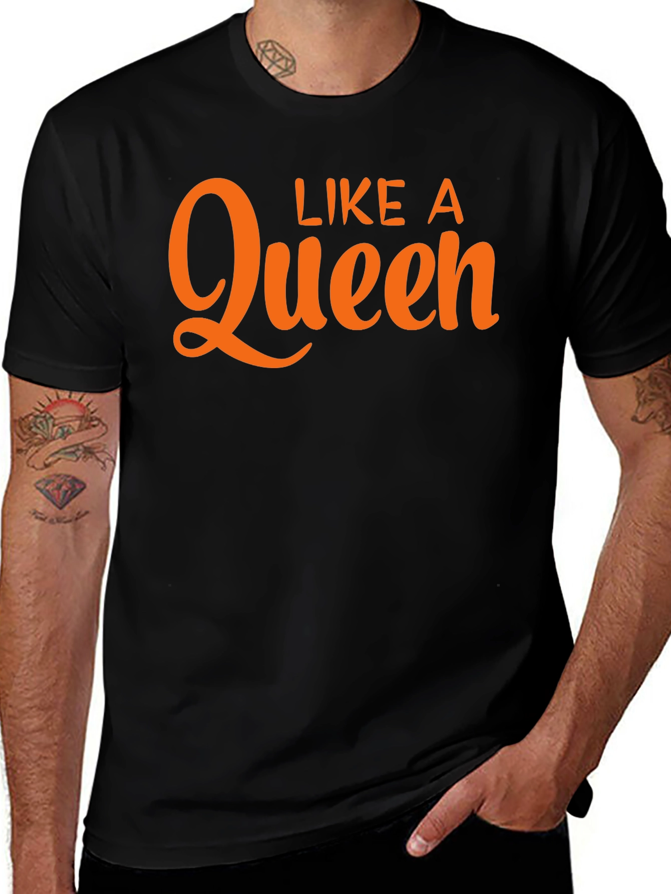 Variant 22 of Like A Queen Black Graphic Tee