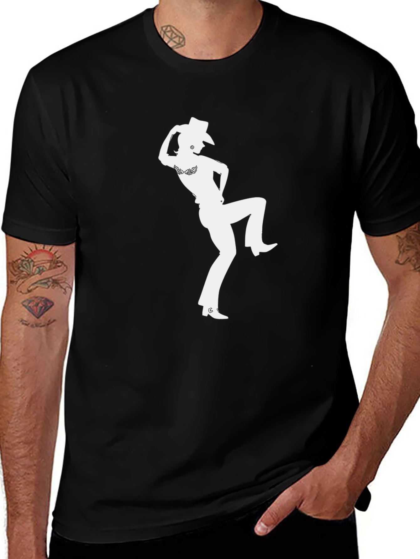 Variant 11 of Dancing Cowboy Silhouette T-Shirt