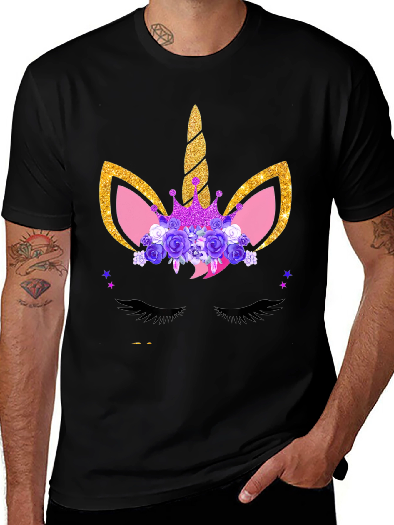 Unicorn Graphic Tee - Black T-Shirt