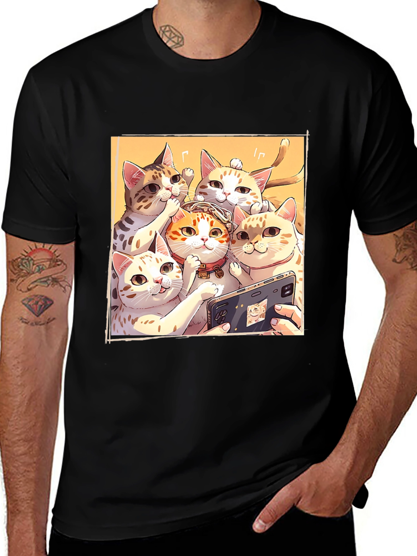 Variant 28 of Cats Taking Selfie Graphic T-Shirt