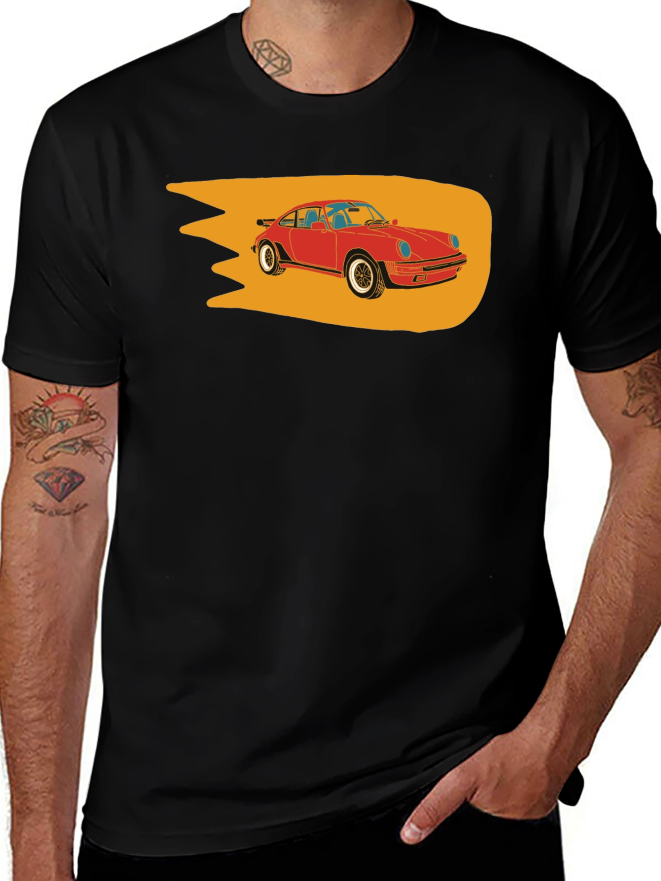 Variant 6 of Classic Red Car Graphic T-Shirt