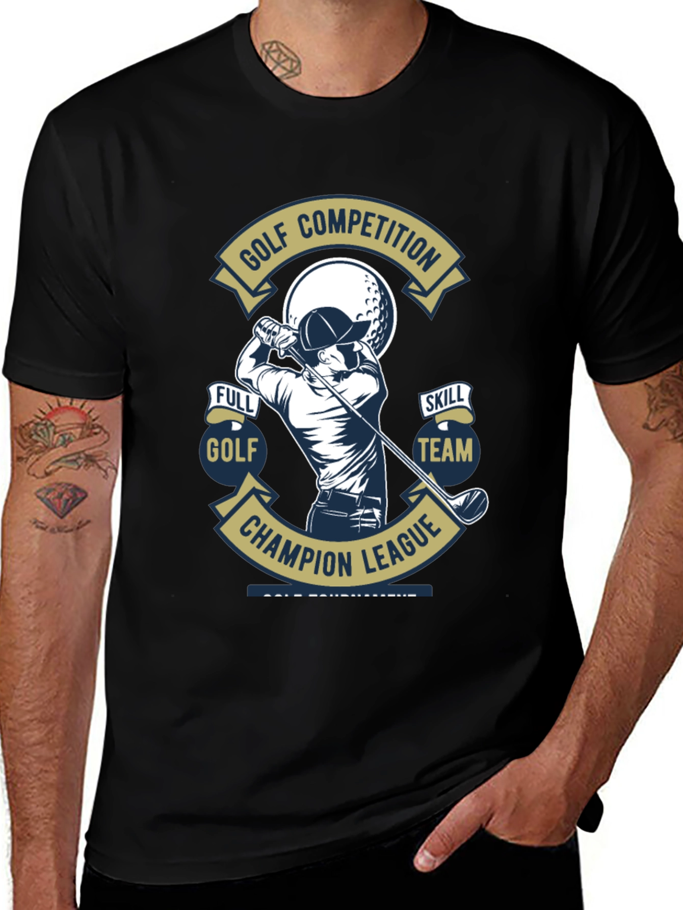 Variant 12 of Golf Competition T-Shirt - Champion League Design