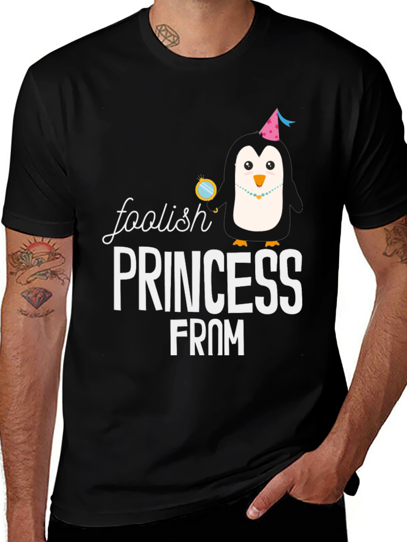 Variant 15 of Foolish Princess Penguin Graphic T-Shirt